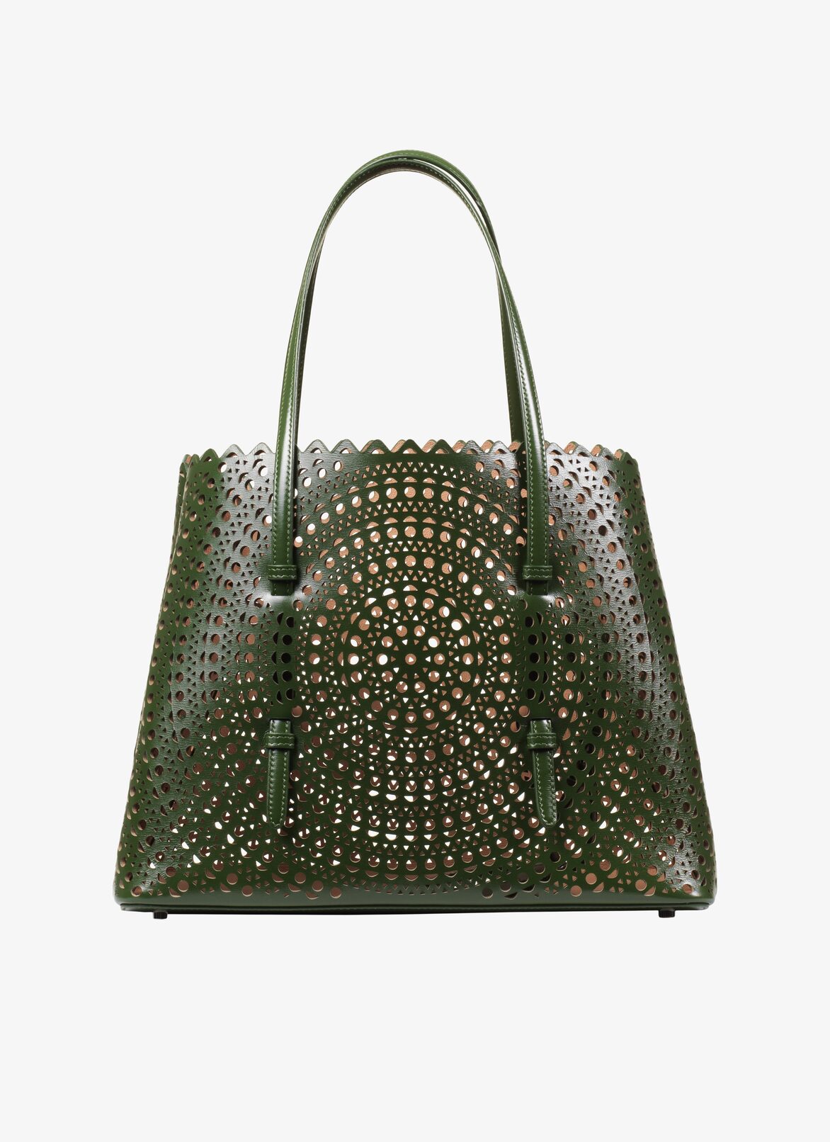MINA MEDIUM CUIR LUX MINI NEW VIENNE MELESE ALAÏA GREEN  MINA MEDIUM CUIR LUX MINI NEW VIENNE MELESE